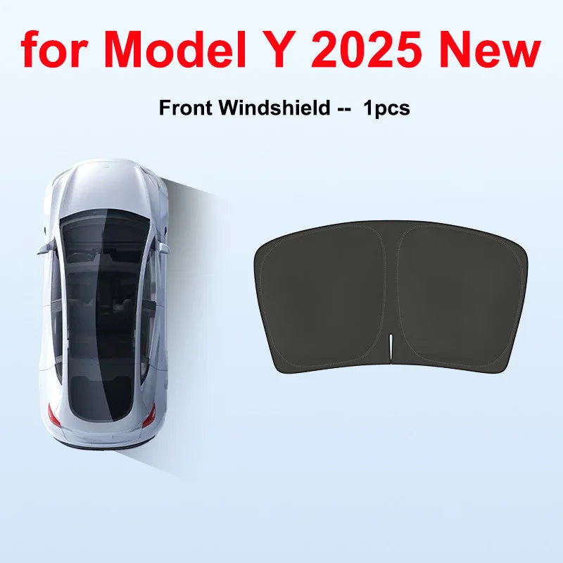 For Tesla Model Y Juniper 2025 2026 Launch Sun Shade Front Rear Side Window Sunshade Windshield Sun Outdoor Camping Accessories