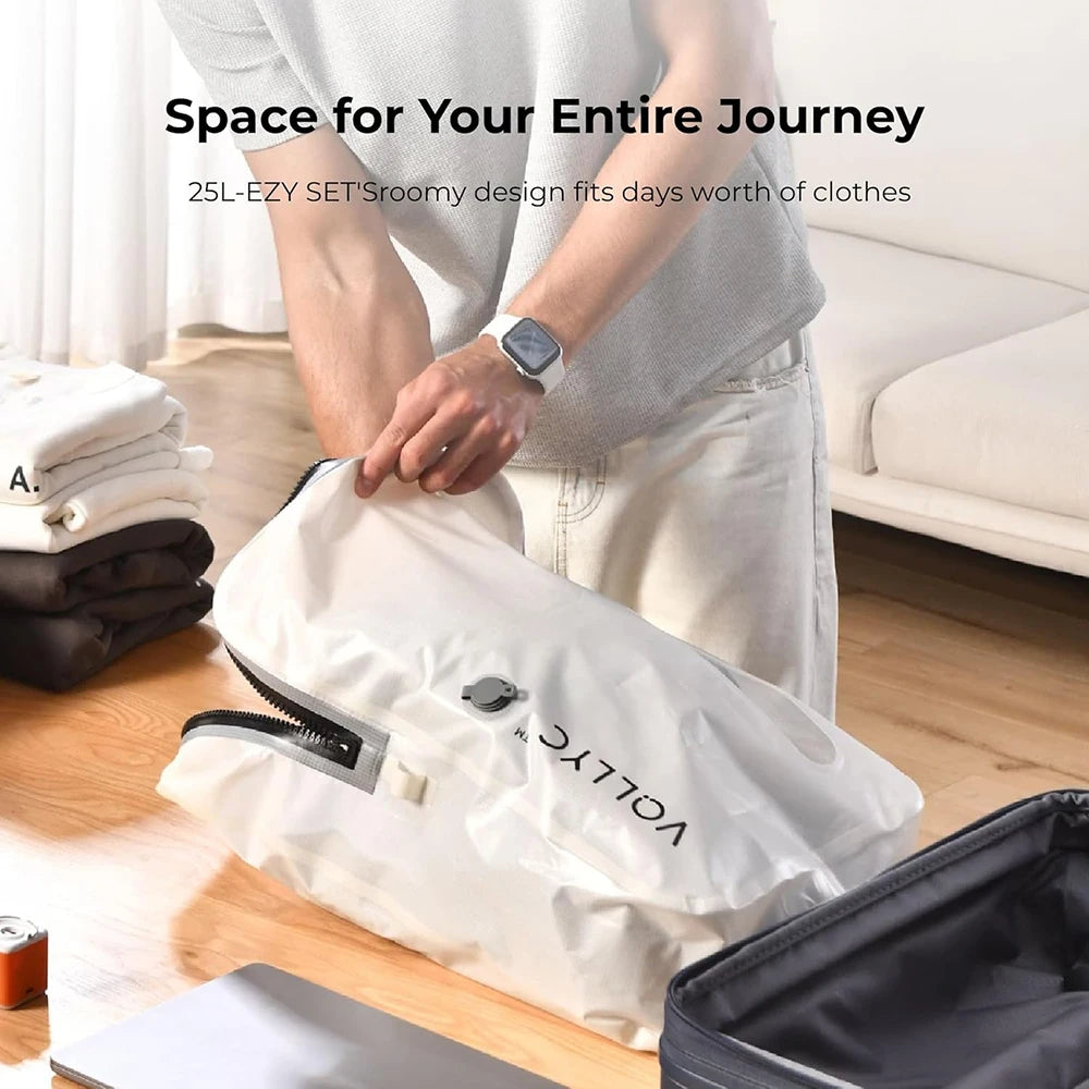 Travel Light: FLEXTAIL X VOLLYC 25L Compression Bag for 85% More Space
