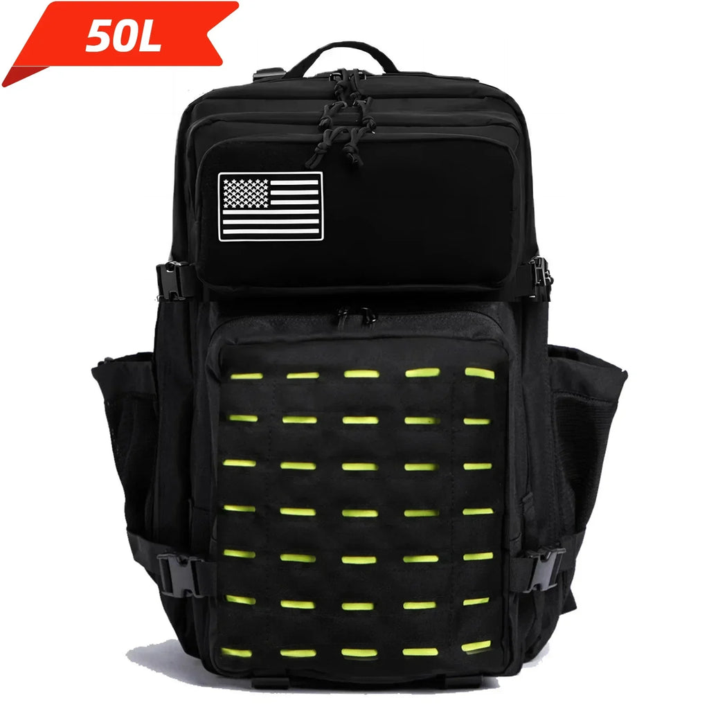25L/50L Waterproof with 2 Bottle Holders Backpack Gym Outdoor Travel Hiking Fishing Trekking Backpacks 13inch Laptop Bag