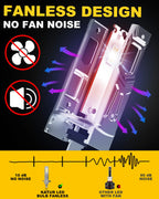 Katur 2Pcs H1 LED Bulbs Super Bright High Beam H1 Car LED Head Fog Lights Fanless 6000K White 12V Mini Size