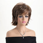 10 Inch Natural Synthetic Wigs for Women Short curly  Wig Daily Party Heat Resistant Hair