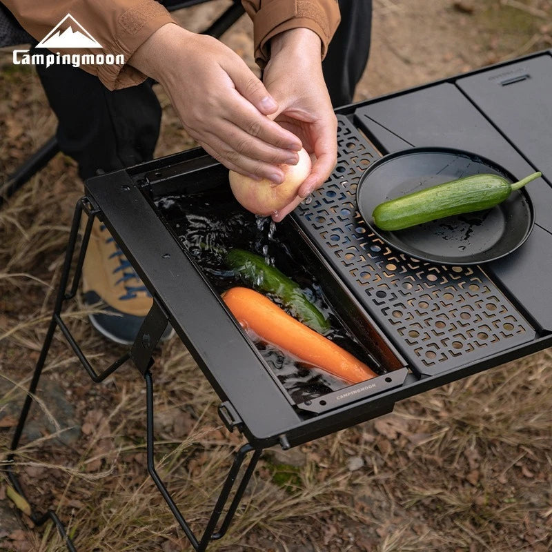 CAMPINGMOON CK-11 Outdoor Camping Travel Picnic Cutlery Utensil Stainless Steel Food Container Vegetable Box