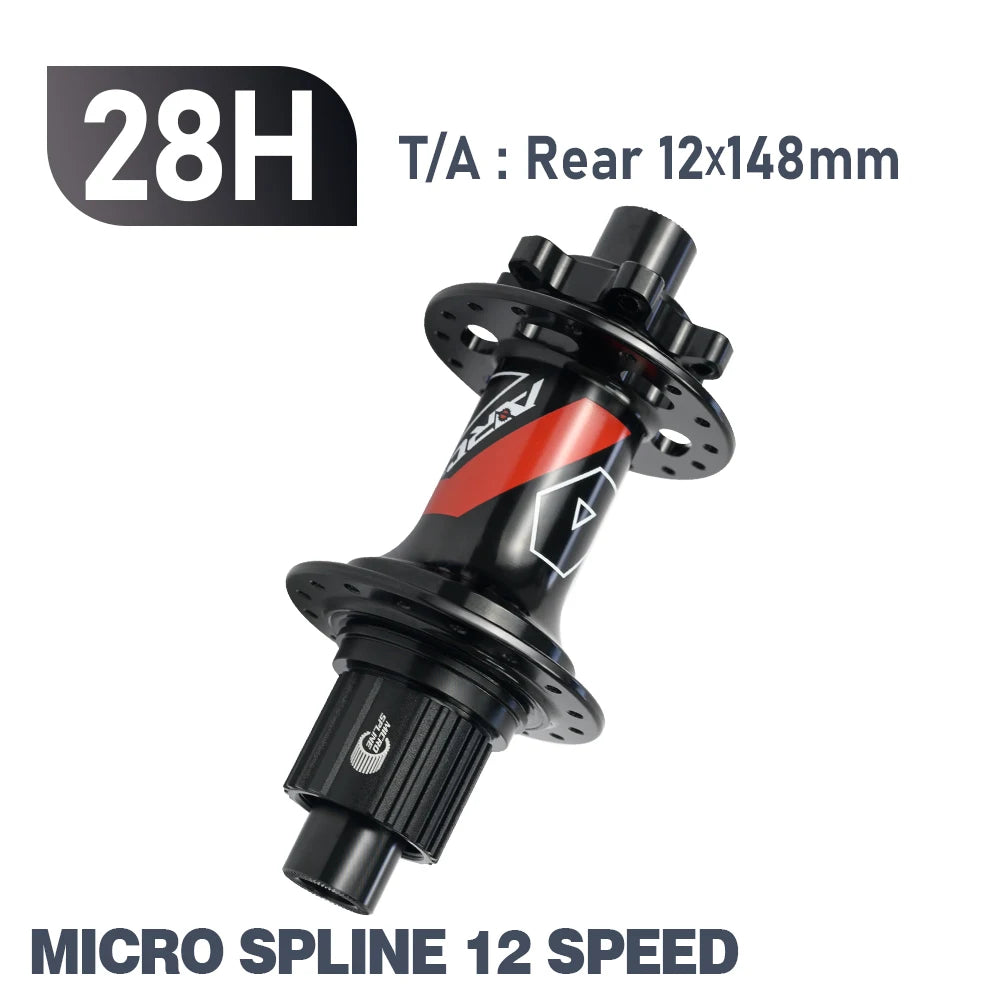 ARC MT009 Rear Hub 4in1 BOOST 10x135 12x142 12x148 MTB XC Gravel E Bike Bicycle Hub 28H 32H HG XD MS-Micro Spline 12V 6 Pawl