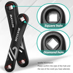 BUCKLOS Bike 152/170/175MM Crank Arms Aluminum Alloy Bicycle Crank Durable High Strength Repair Crank for Spinning Electric Bike