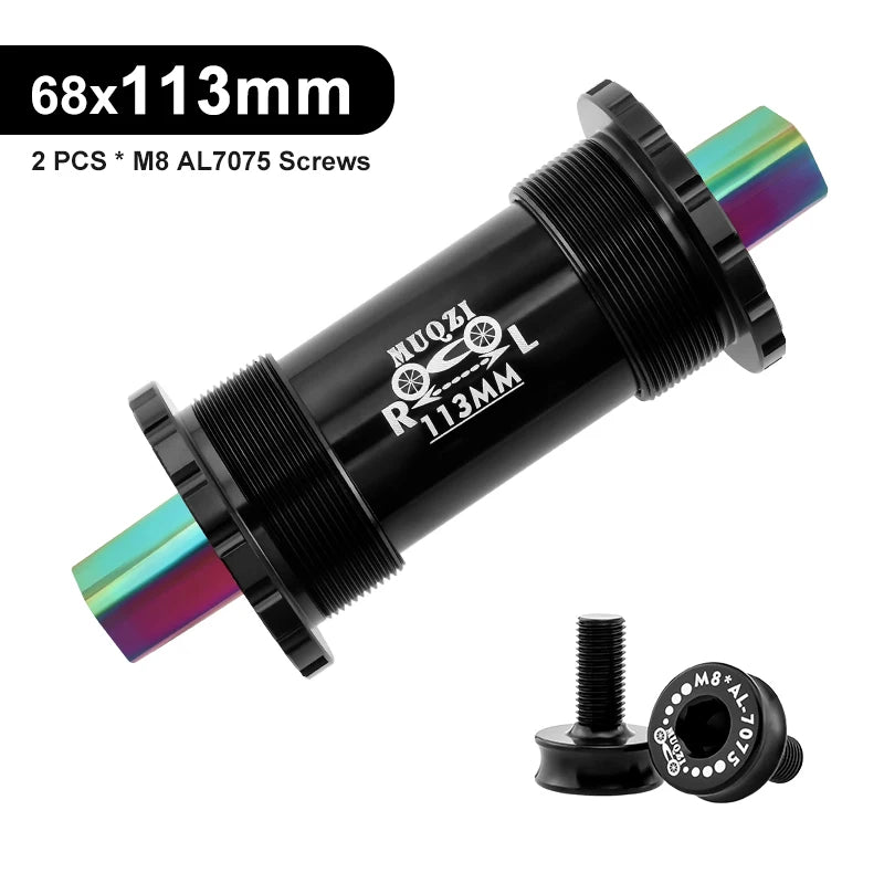 Ceramic Bearing Bicycle Bottom Bracket 68*103 107 110 113 119 122mm Square Titanium Axle Road Mountain Bike Central Axis BB Sets