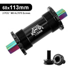 Ceramic Bearing Bicycle Bottom Bracket 68*103 107 110 113 119 122mm Square Titanium Axle Road Mountain Bike Central Axis BB Sets