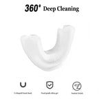 Portable U-shaped electric toothbrush, ultrasonic 360-degree cleaning, silicone whitening automatic toothbrush, oral tool