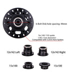 ZTTO Mountain Bike Hub 32 Holes 6 Pawls Disc Brake Bearing 10 11 12 Speed XD Thru Axle Quick Release Bicycle Wheel 142 135mm