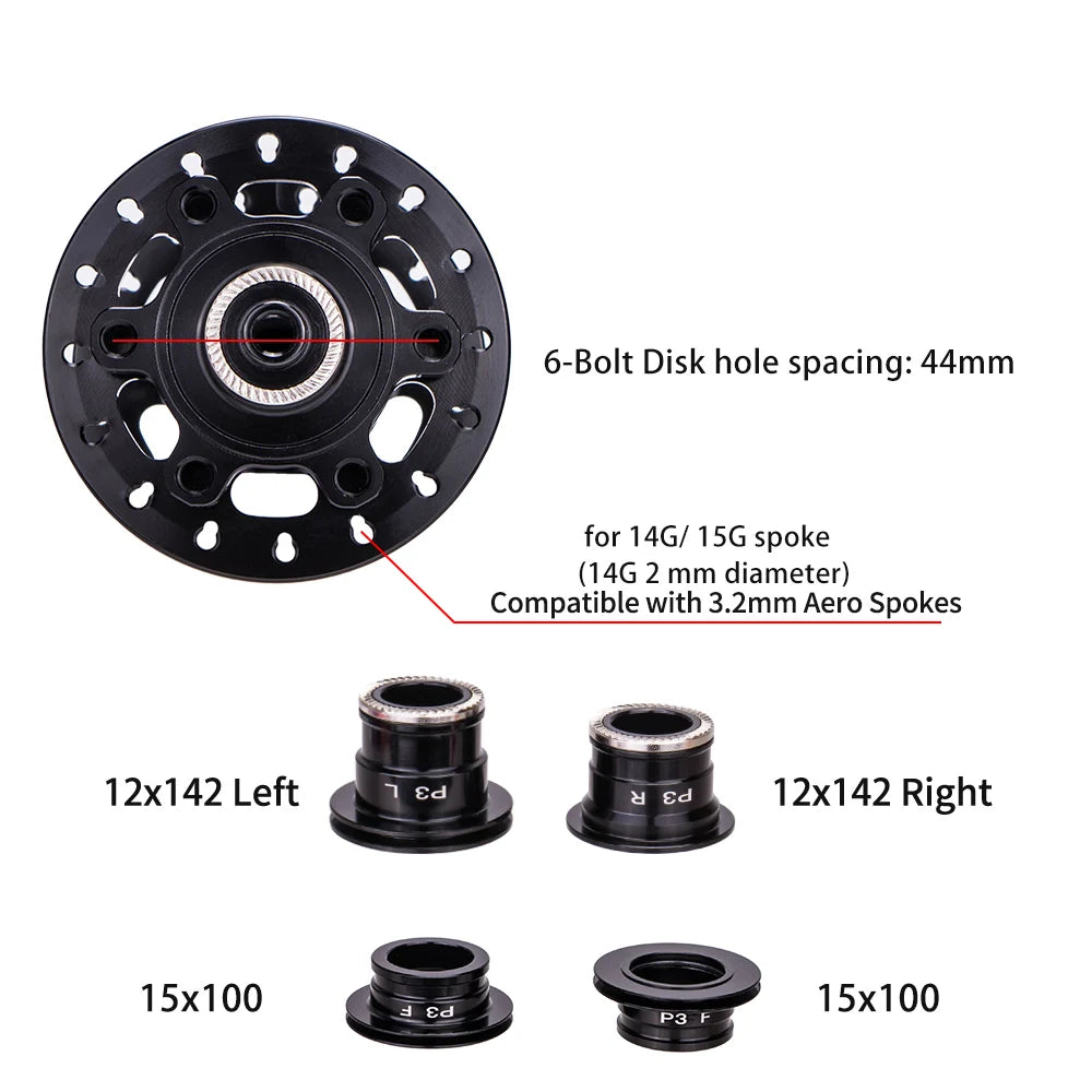 ZTTO Mountain Bike Hub 32 Holes 6 Pawls Disc Brake Bearing 10 11 12 Speed XD Thru Axle Quick Release Bicycle Wheel 142 135mm