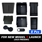 TEKSY Center Console & Armrest Storage Box Set for Tesla Model Y 2025-2026 Juniper, ABS