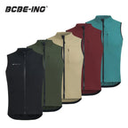 BCBE-ING Men Cycling Vest Sleeveless Windproof Cycling Gilet Lightweight Breathable Bike Vest YKK Zip Chaleco Ciclismo Hombre