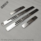 Car Styling For FIAT 500X 2014-2017 2018 2019 2020 Auto Door Sill Scuff Plate Trim Anti-Scuff Welcome Pedal Stickers Accessories