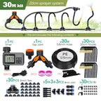 360° Free-bend Misting Nozzle Adjustable Atomizer Sprayer Outdoor Watering Kits Garden Programmable Timer Misting Cooling System