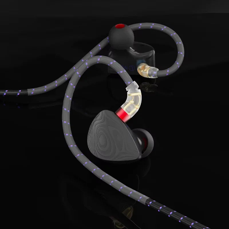CVJ Nightelf In Ear Earphones 3 DD Dual-Channel Three-unit 3.5mm Metal plug Earphone with silver-plated wire  Headphones Yukimi