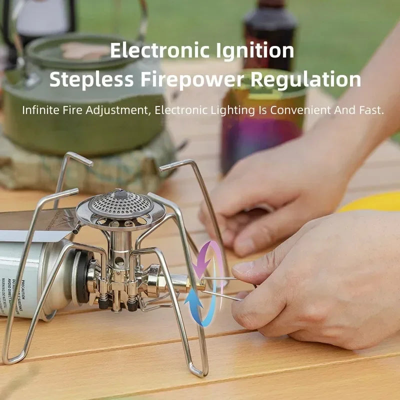 Mountainhiker Outdoor Portable Folding Spider Stove Camping Camping Picnic Stove Stove Stove Barbecue Stove Household Stove Head