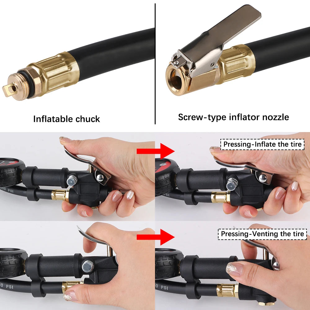 For Car Truck Vehicle Motorcycle Auto Tire Pressure Gauge LCD Digital Tyre Tester High Precision Monitor System Test Accessories