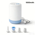 Rechargeable Air Pump for Inflatables, Cordless Electric Pump for Air Mattress Pool Floats, Mini Vacuum Pump for Storage Bags