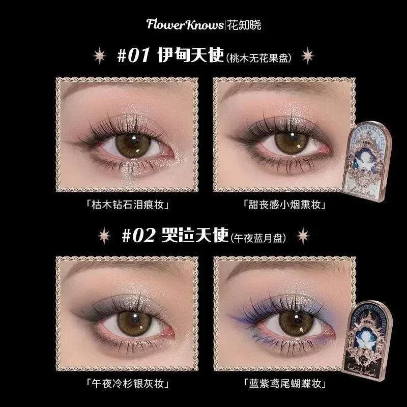 Flower Know Little Angel Nine Color Matte Fine Sparkle Pearl Comprehensive Palette
