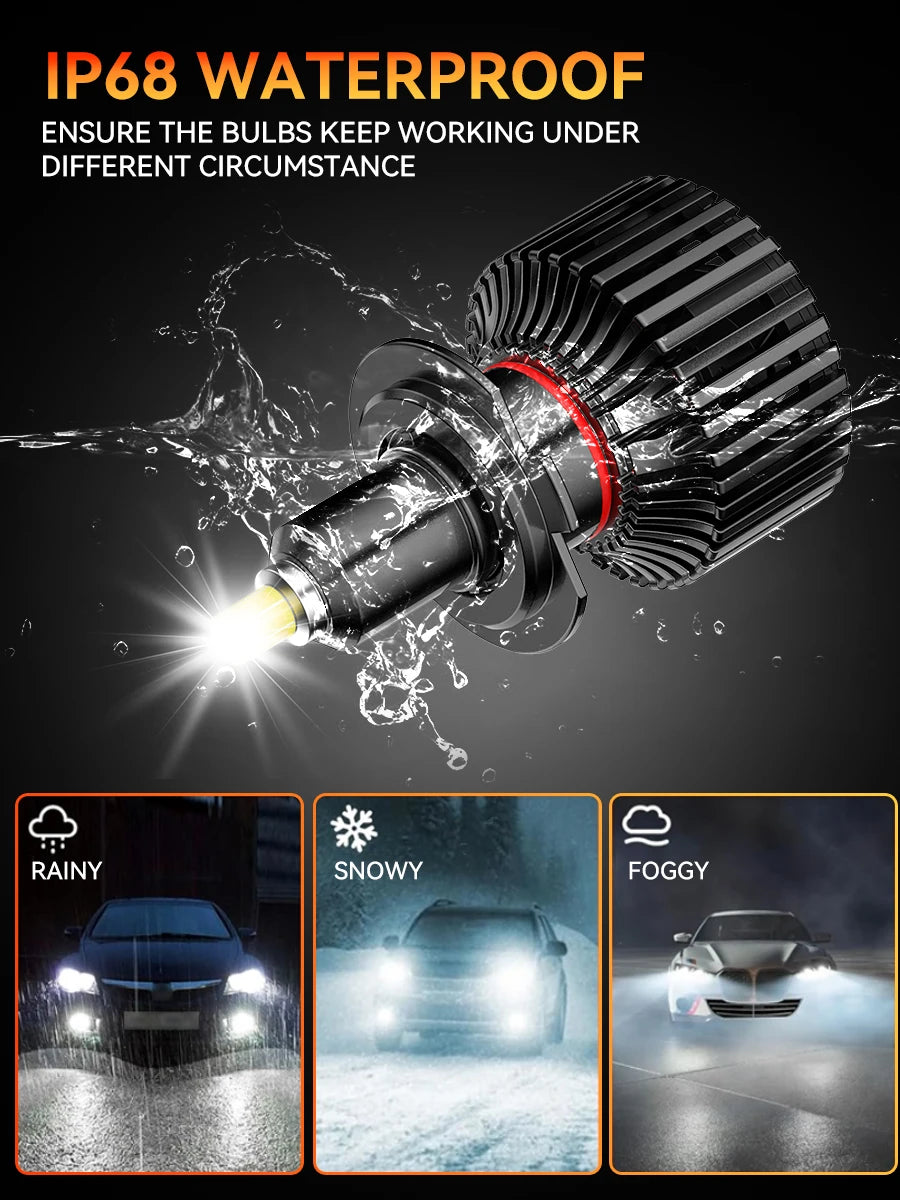 Carlke H1 H7 Led Bulb 360 Canbus Ice H3 H4 H8 H9 H11 D2H Auto Lamp Headlight 8-Sided 9005 Hb3 9006 Hb4 9012 Hir2 Car Fog Lights