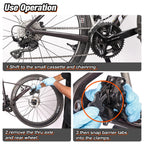LEBYCLE MTB Road Bicycle Chain Retainer Clean Tool Bike Virtual Flywheel Chain Washer Chain Oiler Tool Washing Holder Bike Tools