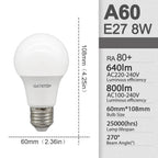 10pcs/lot LED bulb E27 AC 110V 220V 3W 8W 9W 12W 15W 18W 20W 24W LED A60 G45 lamp Saving Cold Warm White Bulbs for Home Light