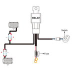 Loom Cable Kit 3M 12V 24V 40A with Fuse Box Wiring Harness Relay Car LED Light Bar Wire for Auto Driving Offroad LED Work Lamp