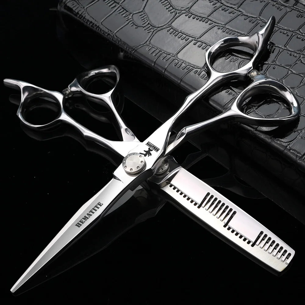 Unique double-sided tooth thinning scissors Japan 440C cutting scissors and thinning scissors