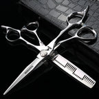 Unique double-sided tooth thinning scissors Japan 440C cutting scissors and thinning scissors