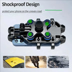 Shockproof Motorcycle Phone Holder 4 Vibration Dampener 360 Rotation Anti-Thief Motorbike Bicycle Bike Scooter Phone Stand Mount