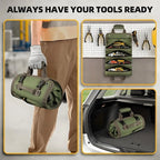 Heavy-Duty Multi-Purpose Professional Multi-Pocket Tool Roll Portable Organizer with Multiple Compartments for Hardware DIY
