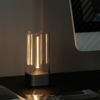 Cordless LED Table Lamp, 3-Level Dimmable Rechargeable Magnetic Filament, White/Black