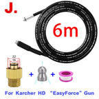 6M Sewer Drain Water Cleaning Hose Pipe Cleaner for Karcher Huter Hammer Nilfisk STIHL Bosch Lavor High Pressure Washer