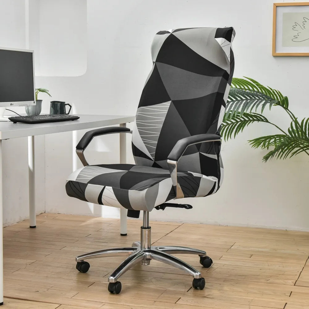 Elastic Rotating Office Chair Cover With Back Anti-dirty Computer Seat Case Spandex Gaming Chairs Slipcover for Armchair