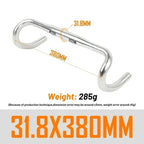 UNO UltraLight Racing Road Bike Handlebar Bent Bar 25.4/31.8MM 360/380/400/420/440/460MM 6061 Aluminum Alloy Stem Handlebar