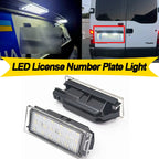2PCS For Renault Megane 2 Clio Laguna 2 Megane 3 Twingo Master Vel Satis Opel Movano Car LED White Number License Plate Light