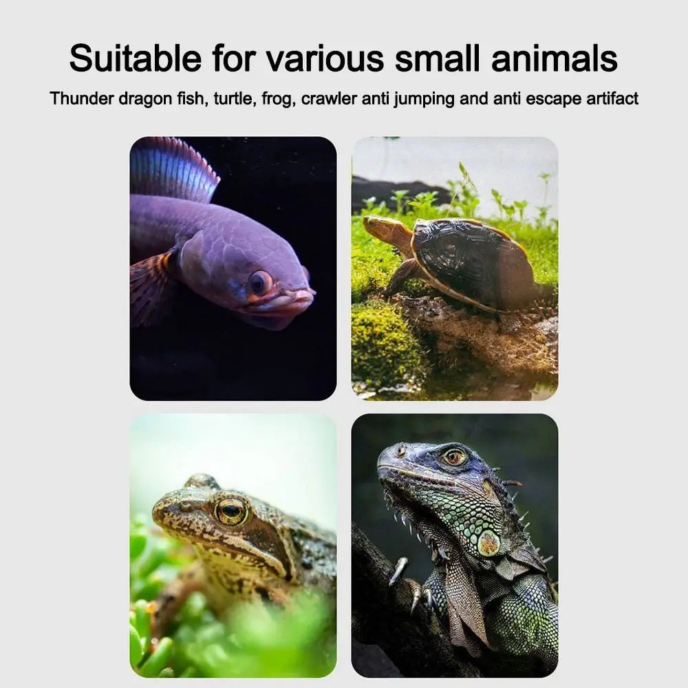 Durable Magnetic Fish Tank Lid Cover DIY Easy Installation Aquarium Anti-jump Net Turtle Tank Net Aquarium
