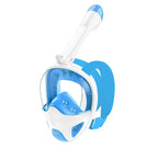 Full Face Snorkel Mask for Adults & Teens, 180° Panoramic View Snorkeling Gear with Removable Camera Mount, Anti-Fog Leak-Proof