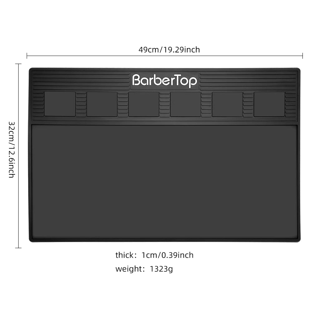 Barber Mats Barber Tools Storage Mat Barbershop NonSlip Magnetic Silicone Cushion Tray Storage Heat Insulation Working Pad ﻿