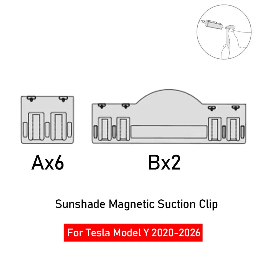 Sunshade Magnetic Suction Clip Sunroof 2026 For Tesla Model 3 Highland Model Y Juniper Heat Insulation Class Roof Sun Shade