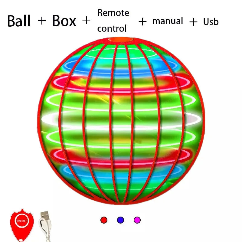 Flying Ball Boomerang Flyorb Magic With LED Lights Drone Hover Ball Stress Release Flying Spinner Fidget Toys Kids Family Gifts