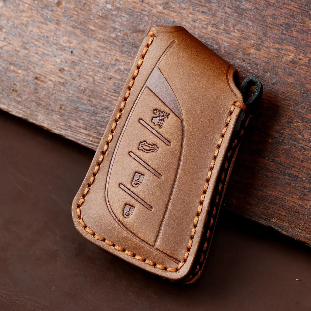 Luxury Car Key Case Cover Leather Fob Protector for LFA Lexus Ux Ux200 Ux250h Es200 Es300h Keyring Holder Accessories Keychain