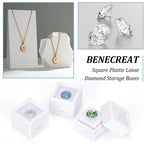 36 Pack Gemstone Display Box White Acrylic Diamond Display Case Jewelry Box Container for Gems Coins Diamond Gift Packing