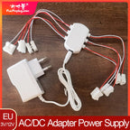 3V/12V AC/DC Adapter Power Supply with 6/12 ports EU Power adapter Output for Model Led Light Lamp/Railway/Railroad/Train Layout