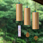 Bamboo Wind Chime Natural Bamboo Wood Outdoor Patio Garden Decor, C/D/F/G Chord