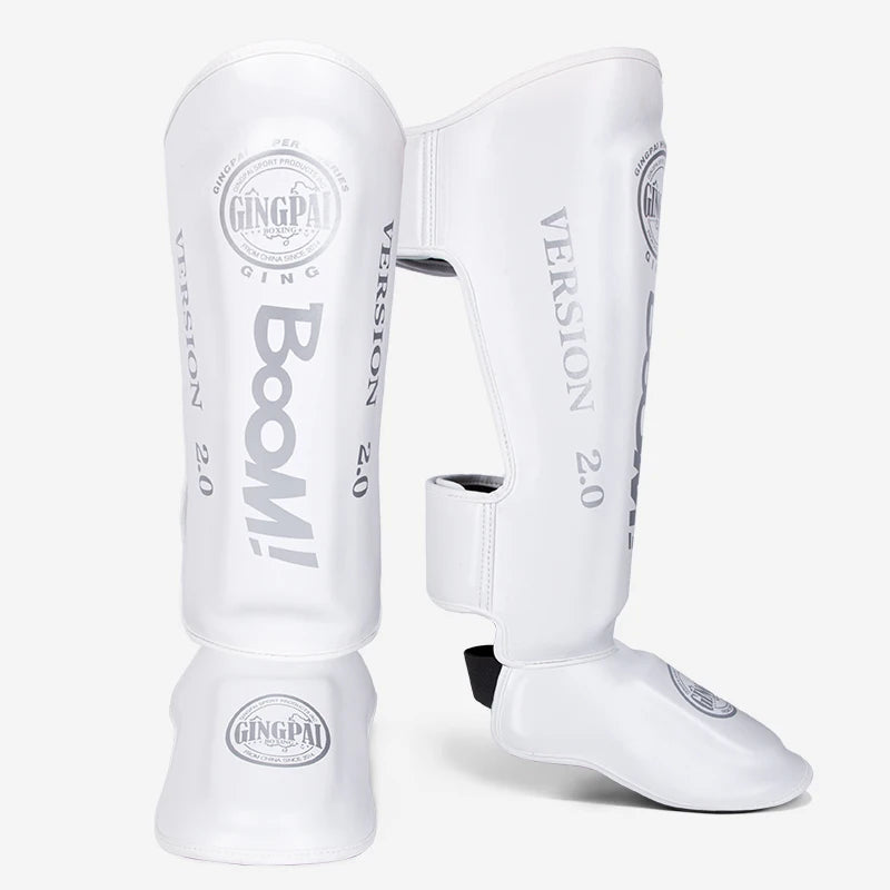 Muay Thai Shin Instep Guards Thickened Leg Protectors, Sanda Boxing Taekwondo, S-L, Multi-Color