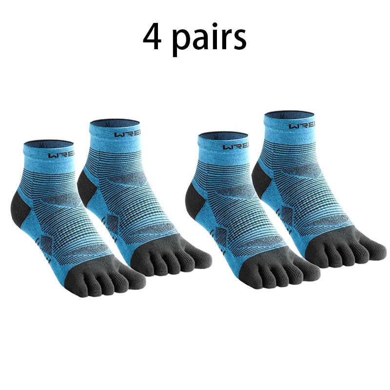 COOLMAX Five-Finger Socks High Performance Cushion Toe Socks Wicking Moisture Breathable Quick Dry Running Sport Socks