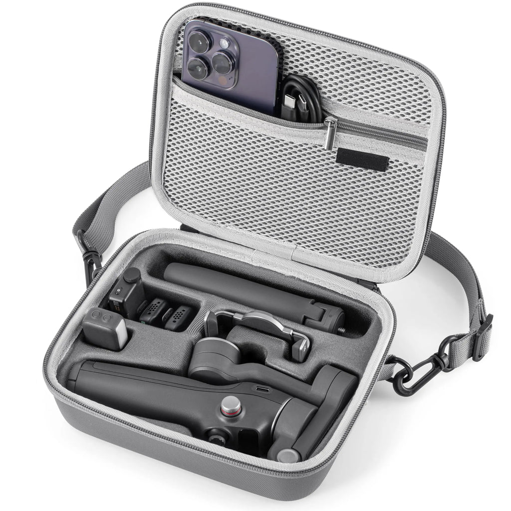 Storage Bag for DJI Osmo Mobile 7P/8 Gimbal Stabilizer Hard Case Travel Portable PU Shoulder Bag Camera Accessories