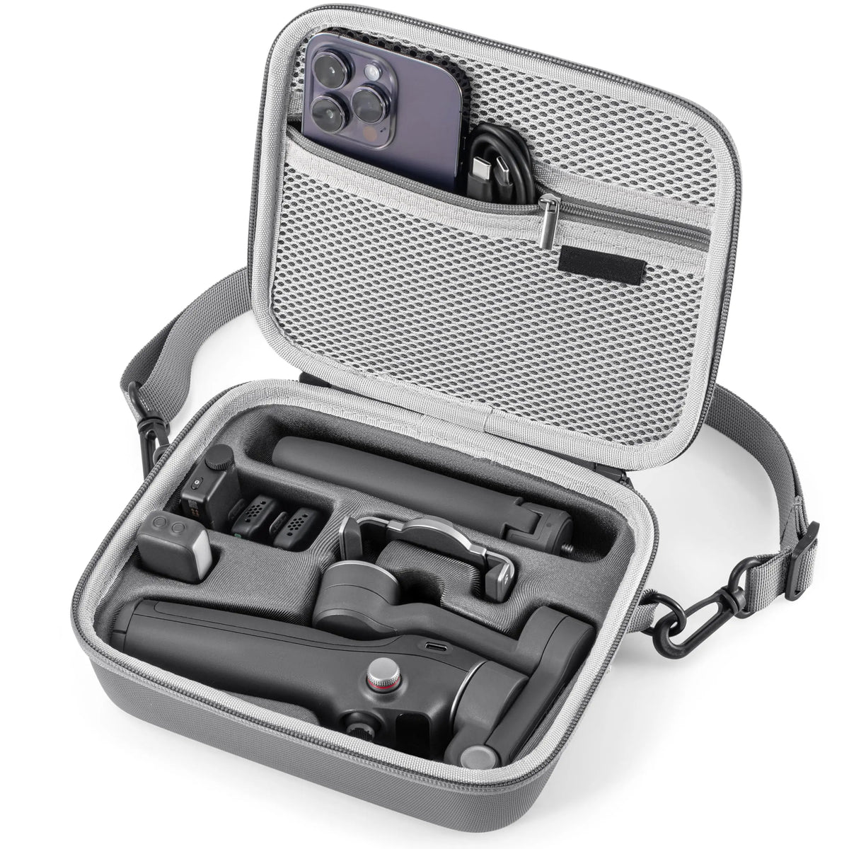 Storage Bag for DJI Osmo Mobile 7P/8 Gimbal Stabilizer Hard Case Travel Portable PU Shoulder Bag Camera Accessories