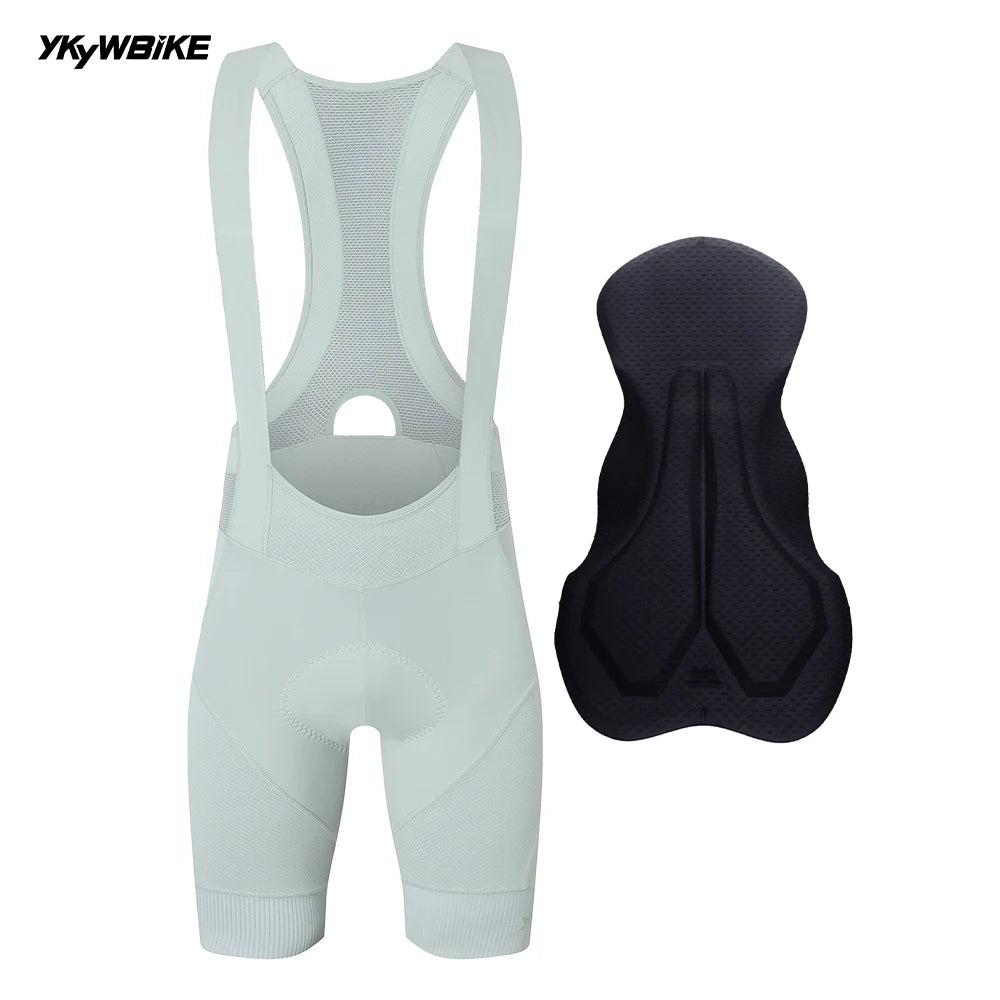 YKYWBIKE Men's Cycling Bib Shorts Road Bike Bibs Bicycle Tights Cycling MTB Bib Pants  with 6 Hours Padded Belgium Padding