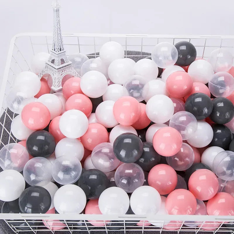 100 Pcs Eco-friendly Colorful Ball Pit Soft Plastic Ocean Ball Water Pool Ocean Wave Ball Outdoor Toys For Children Kids Baby